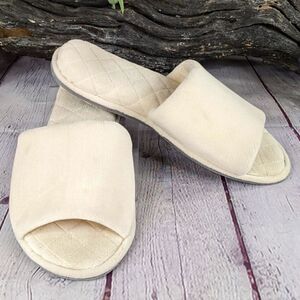 Dearfoams Beatrice Velour Slide Slippers - Large (9-10)